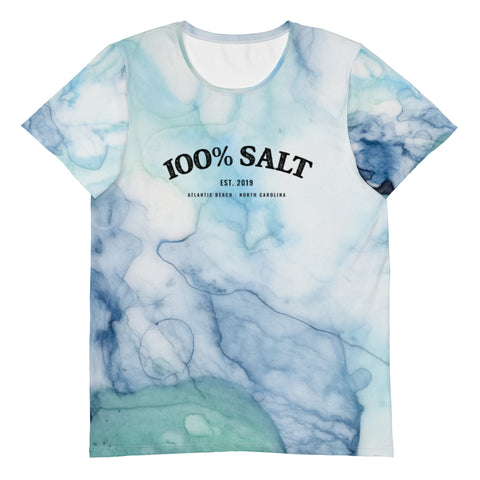 Mens 100% Salt Vintage Athletic T-shirt