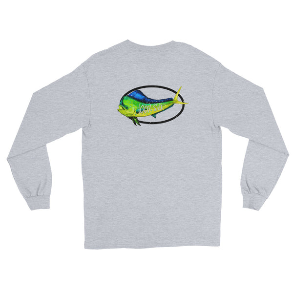 Mens Long Sleeve Shirt With Mahi Mahi Logo