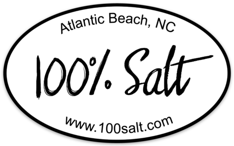 Signature Logo 5x3 Oval Sticker with Atlantic Beach
