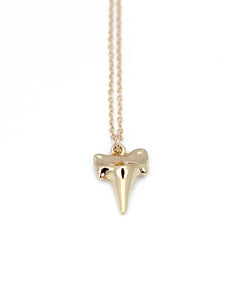 Gold Dipped Shark Tooth Necklace