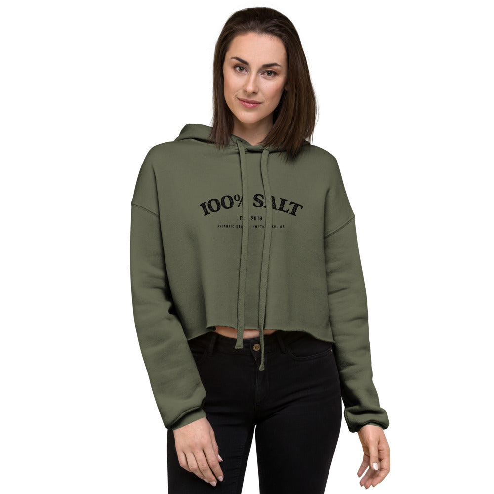 Ladies Vintage 100% Salt Crop Hoodie